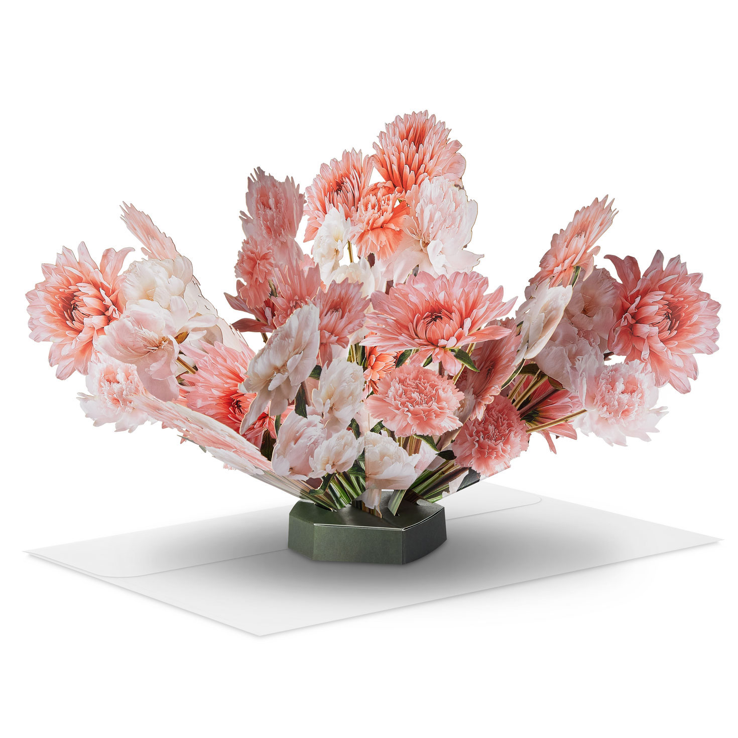Build-a-Bouquet Pink and White Pop-Up Paper Flowers, Pink and White Flowers, large