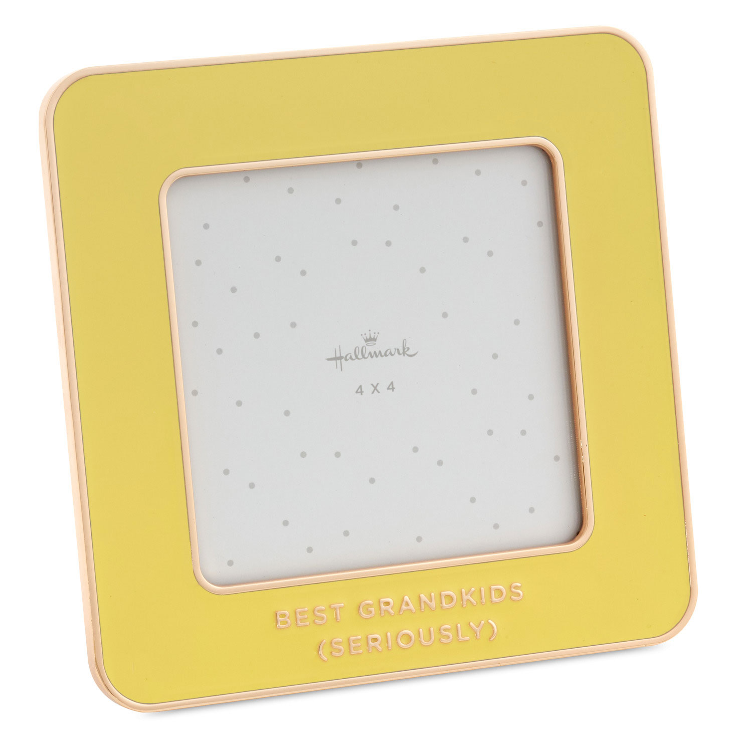 Best Grandkids Yellow Enamel 4x4 Picture Frame front