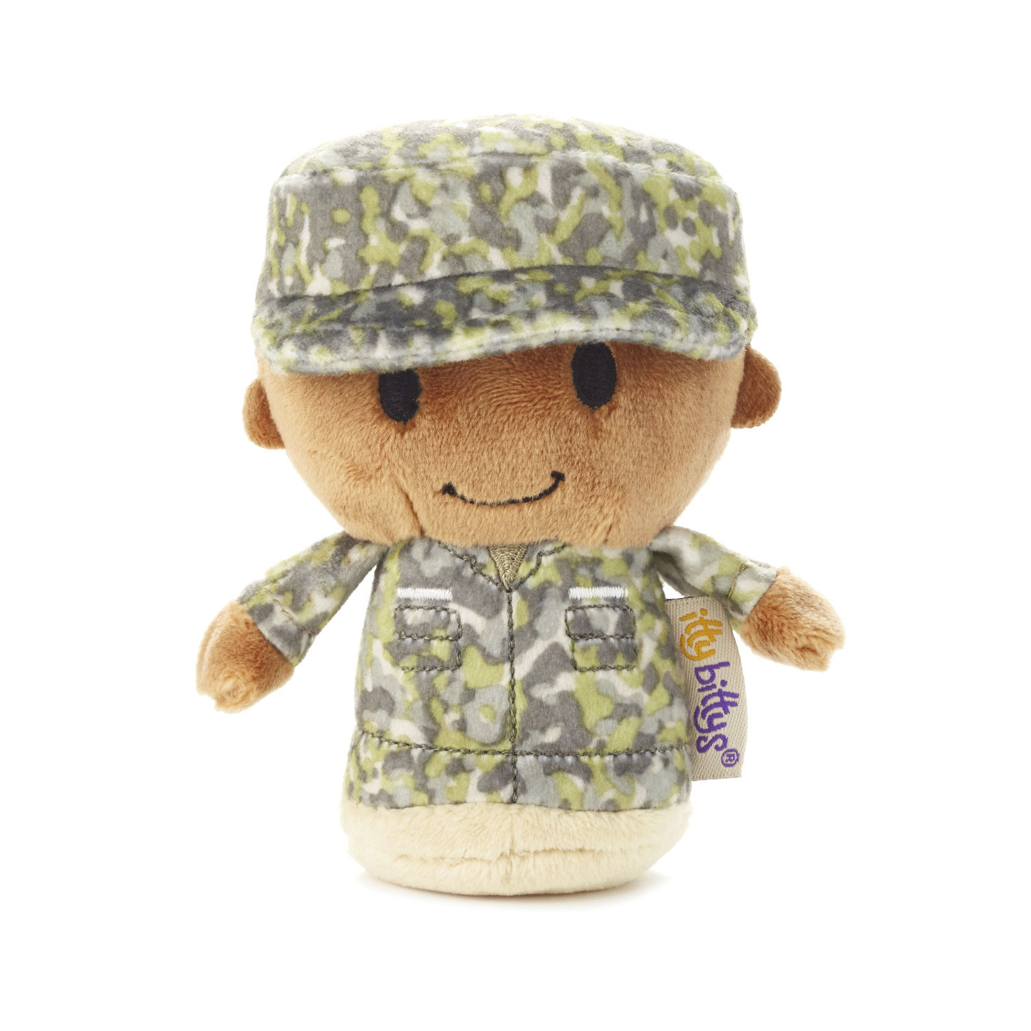 itty bittys® Green Camo African-American Boy Plush, , large