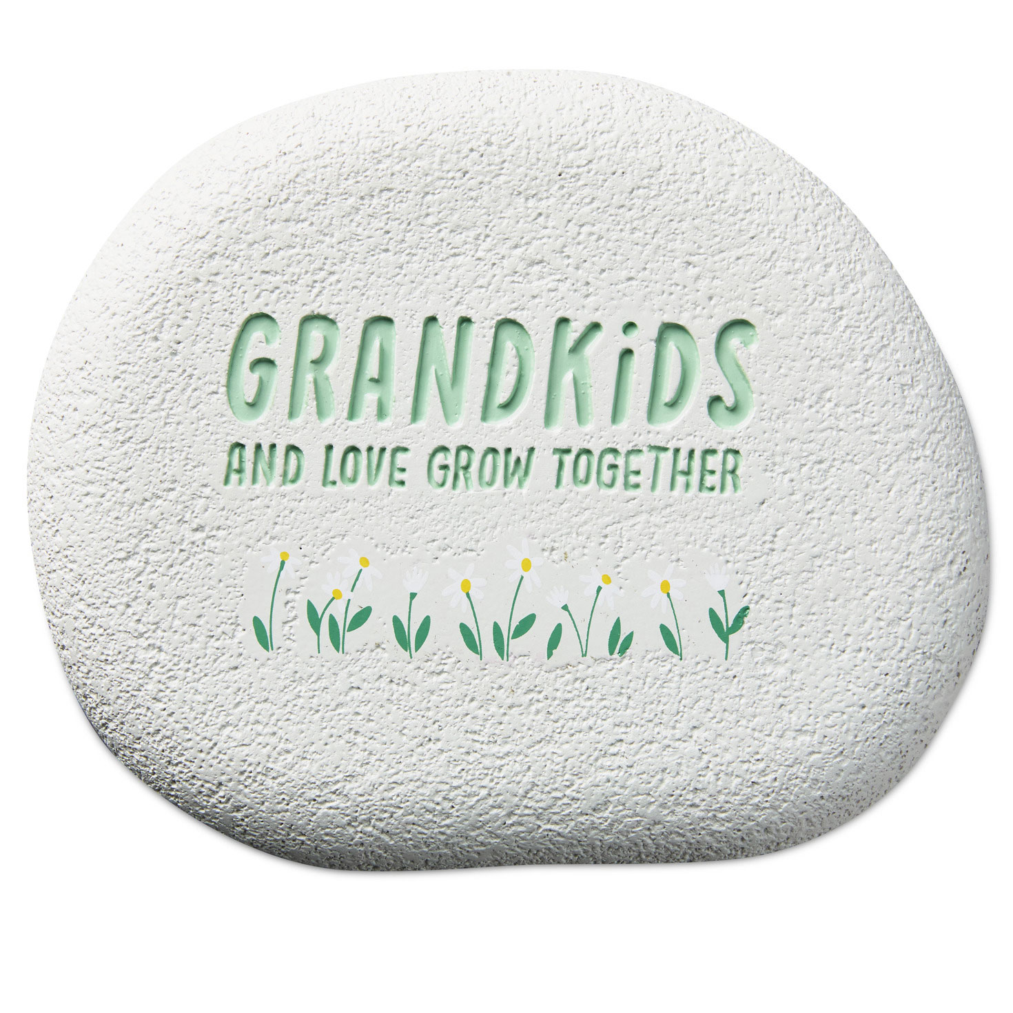 Garden Stone With Quote About Grandkids front