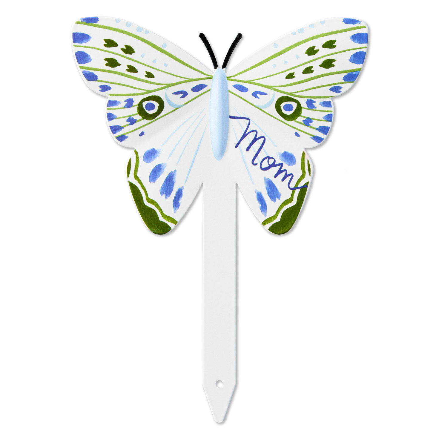 Blue and Green Butterfly Garden Stake for Mom front