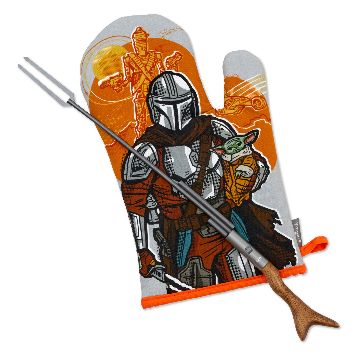 Star Wars: The Mandalorian™ Grill Fork and Oven Mitt, Set of 2, , large