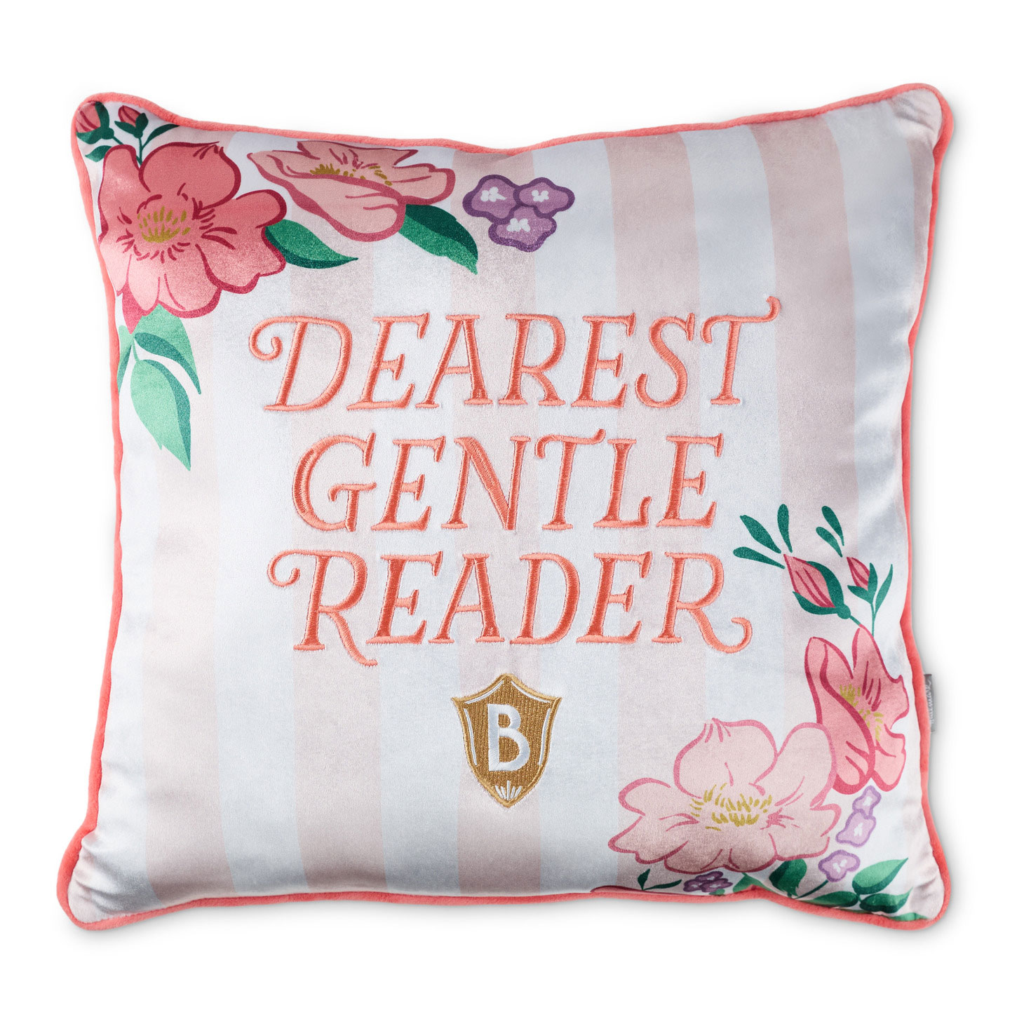Bridgerton Dearest Gentle Reader Throw Pillow, 18x18, , large